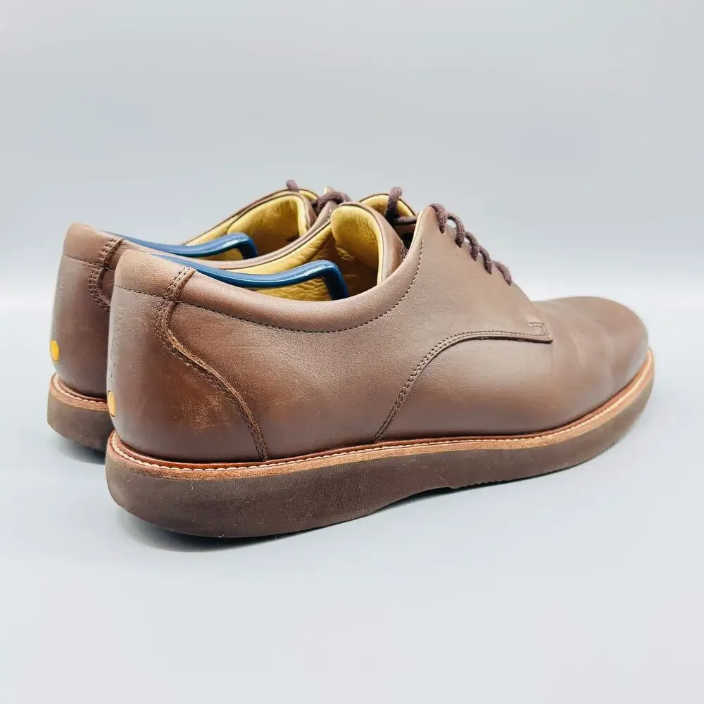 Samuel Hubbard Shoes Mens 11.5 Brown Leather Oxford Comfort Casual Vibram Sole